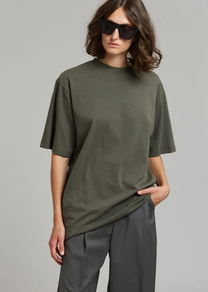 MenWomen The Frankie Shop Tops Evora Tee Olive