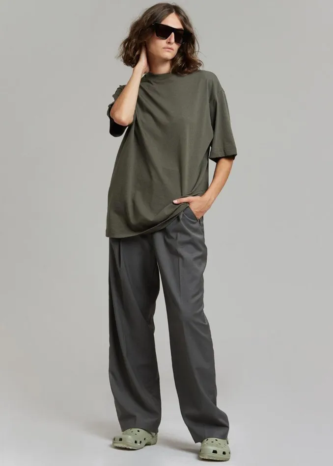 MenWomen The Frankie Shop Tops Evora Tee Olive