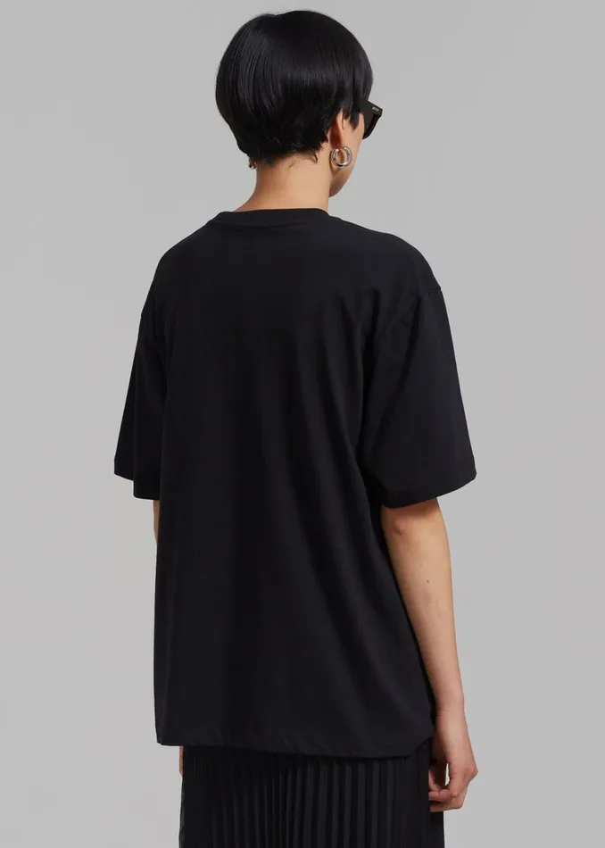 MenWomen The Frankie Shop Tops Faro Boxy Tee Black