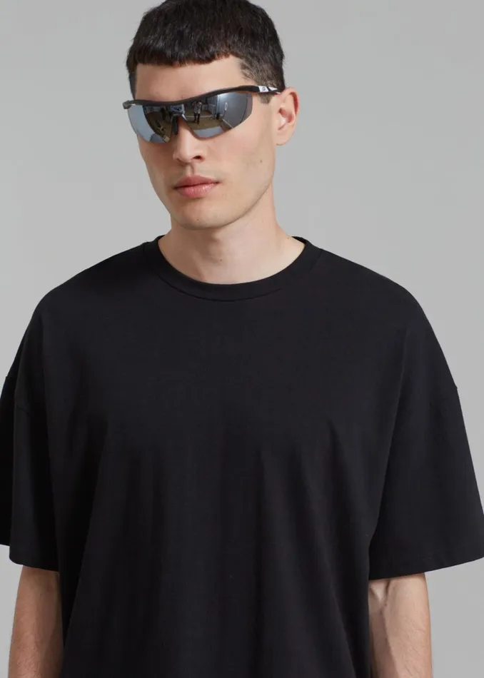 MenWomen The Frankie Shop Tops Faro Boxy Tee Black