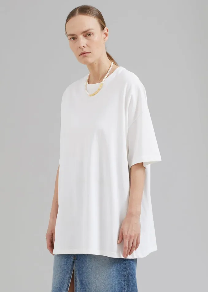 MenWomen The Frankie Shop Tops Faro Boxy Tee White