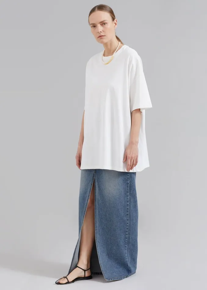 MenWomen The Frankie Shop Tops Faro Boxy Tee White
