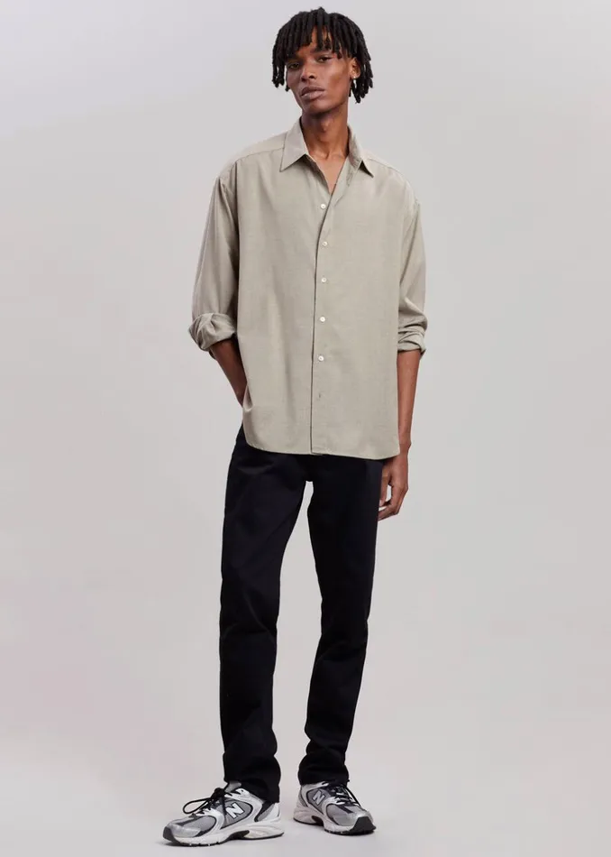 MenWomen The Frankie Shop Tops Gelso Shirt Light Taupe Melange