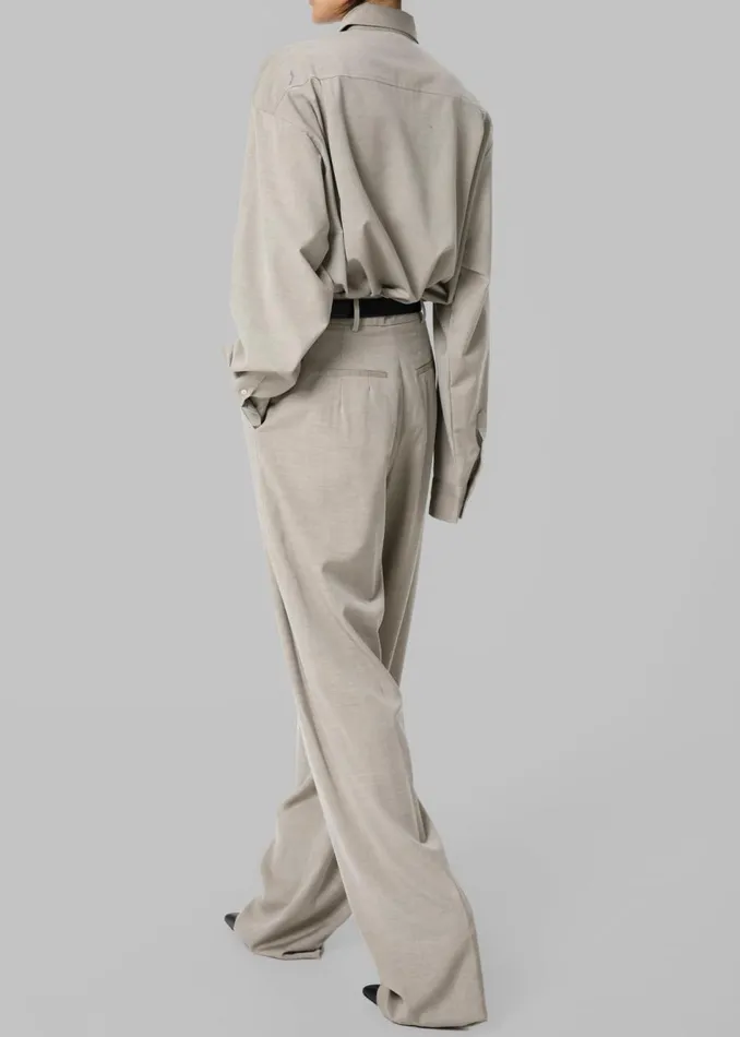 MenWomen The Frankie Shop Tops Gelso Shirt Light Taupe Melange
