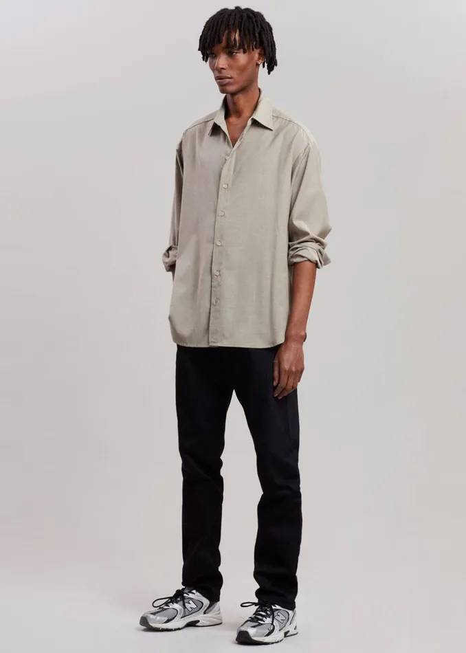 MenWomen The Frankie Shop Tops Gelso Shirt Light Taupe Melange