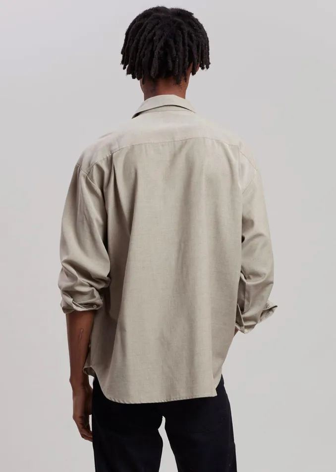 MenWomen The Frankie Shop Tops Gelso Shirt Light Taupe Melange