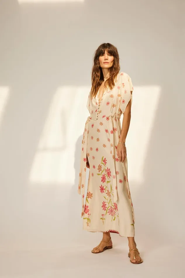 Monica Dress Starflower Cream Women Natalie Martin Dresses
