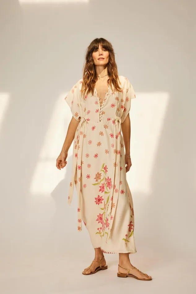 Monica Dress Starflower Cream Women Natalie Martin Dresses