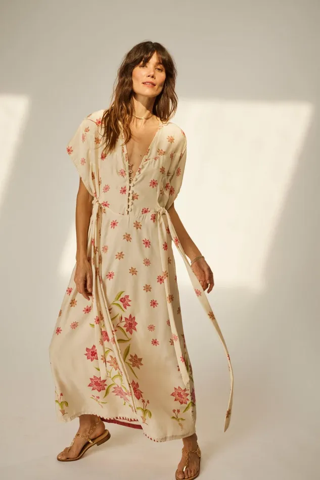 Monica Dress Starflower Cream Women Natalie Martin Dresses