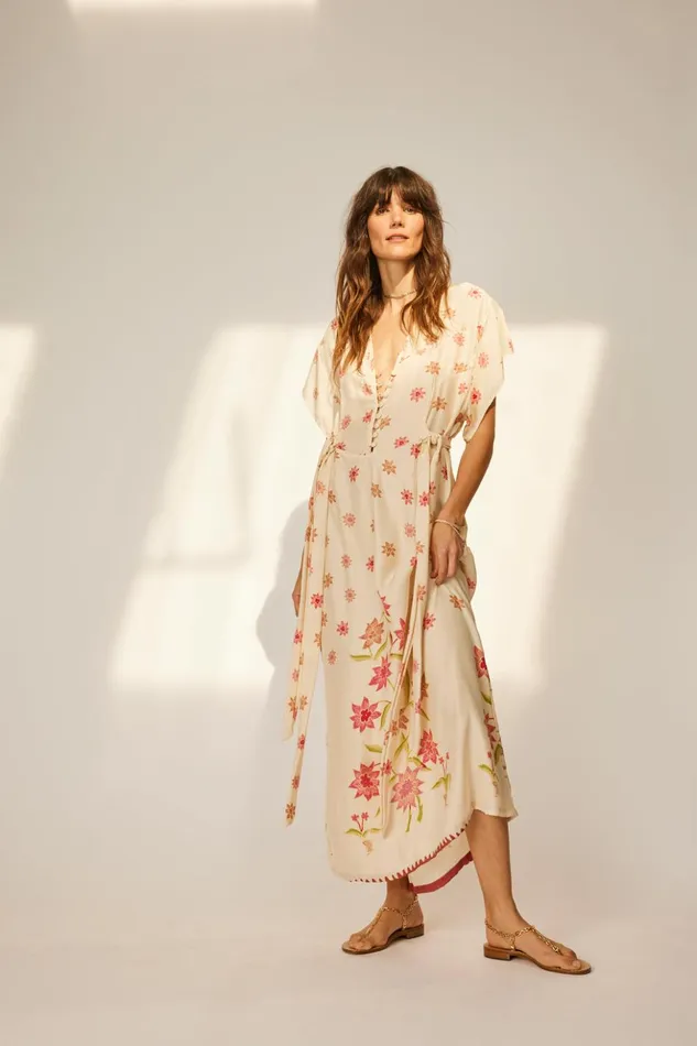 Monica Dress Starflower Cream Women Natalie Martin Dresses
