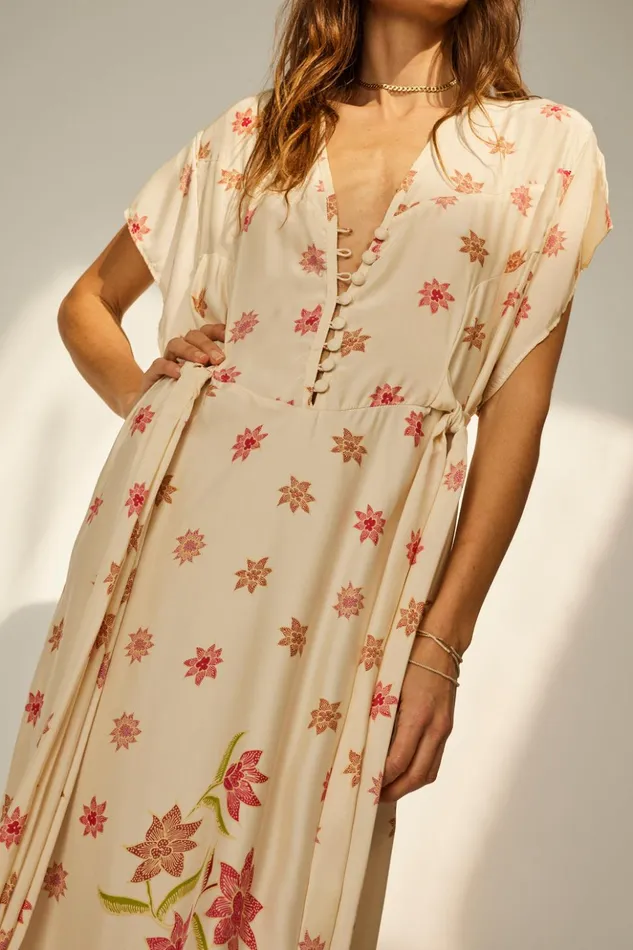 Monica Dress Starflower Cream Women Natalie Martin Dresses