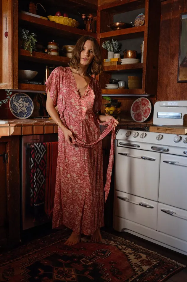 Monica Dress Water Lily Terracotta Women Natalie Martin Dresses Monica Dress Water Lily Terracotta Women Natalie Martin Dresses