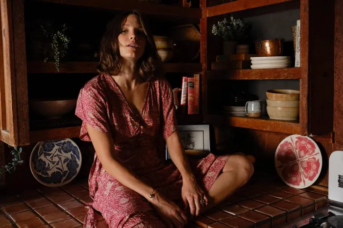 Monica Dress Water Lily Terracotta Women Natalie Martin Dresses Monica Dress Water Lily Terracotta Women Natalie Martin Dresses