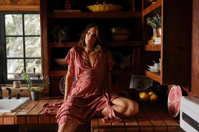 Monica Dress Water Lily Terracotta Women Natalie Martin Dresses Monica Dress Water Lily Terracotta Women Natalie Martin Dresses