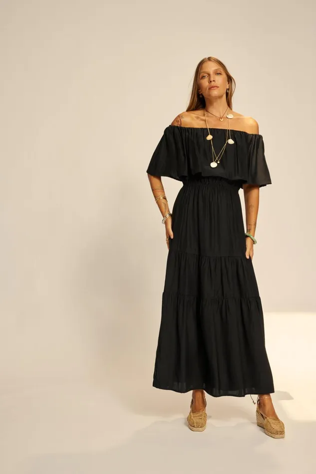Naomi Dress With Sash Black Silk Women Natalie Martin Dresses