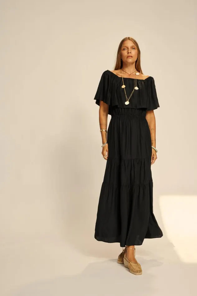 Naomi Dress With Sash Black Silk Women Natalie Martin Dresses
