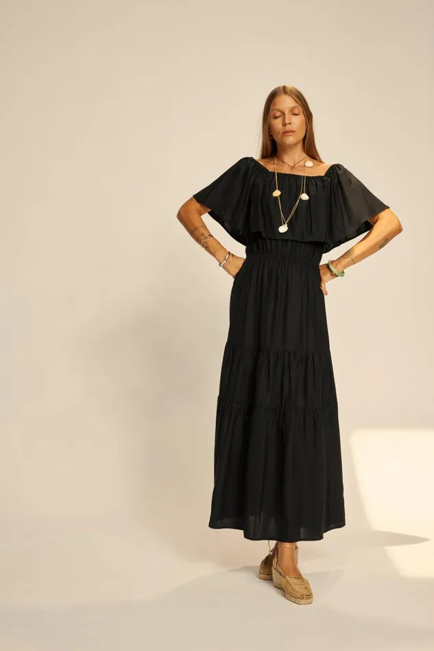 Naomi Dress With Sash Black Silk Women Natalie Martin Dresses