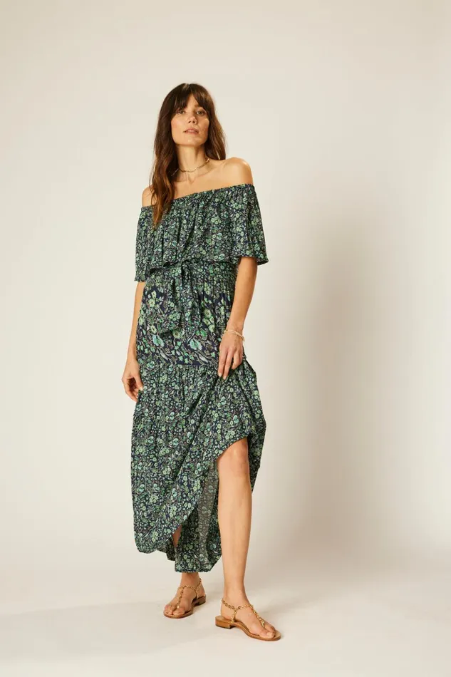 Naomi Dress With Sash Petite Fleur Marine Women Natalie Martin Dresses