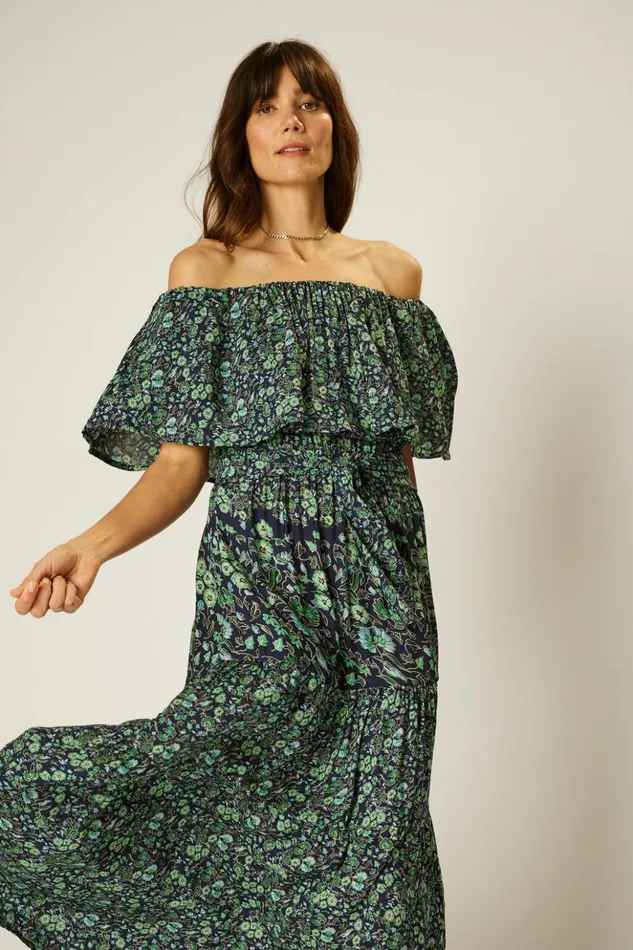 Naomi Dress With Sash Petite Fleur Marine Women Natalie Martin Dresses
