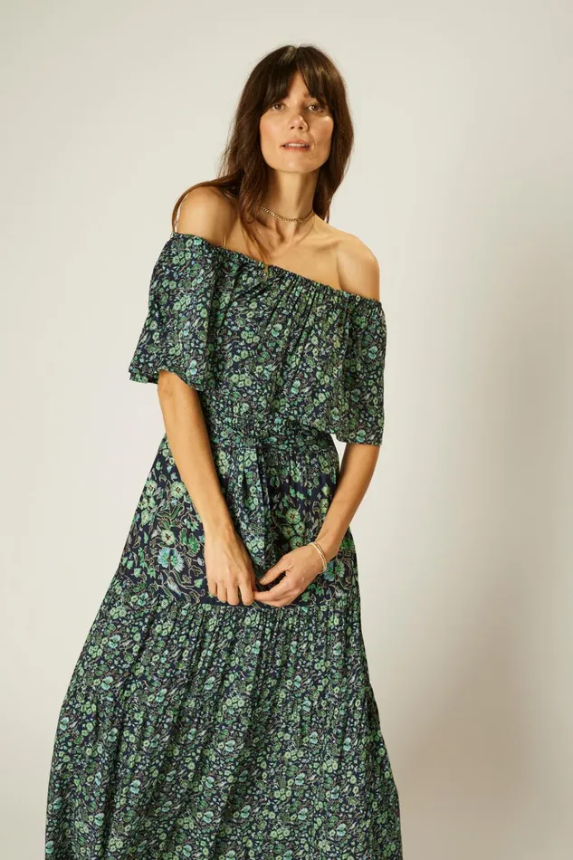 Naomi Dress With Sash Petite Fleur Marine Women Natalie Martin Dresses