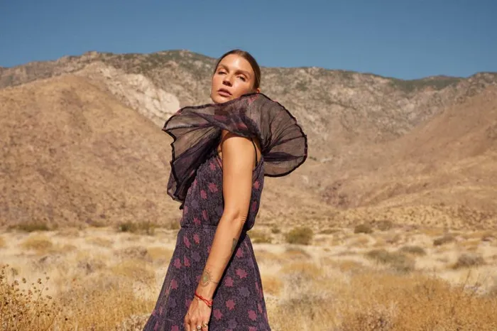 Naomi Dress With Sash Snowflake Aubergine Women Natalie Martin Dresses