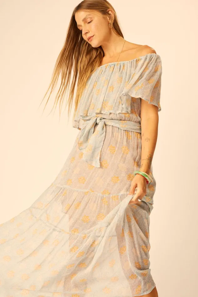 Naomi Dress With Sash Snowflake Tangerine Women Natalie Martin Dresses