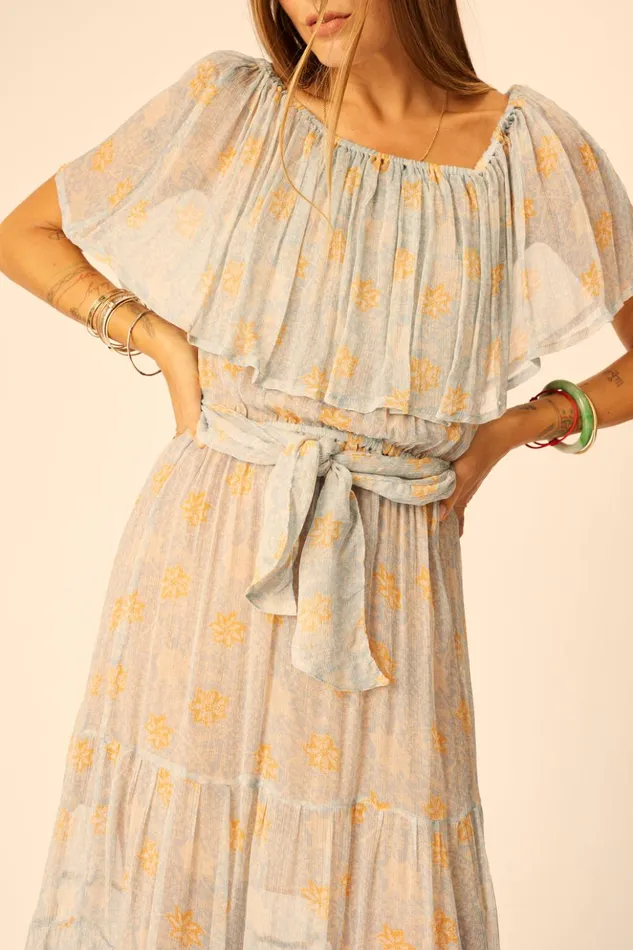Naomi Dress With Sash Snowflake Tangerine Women Natalie Martin Dresses