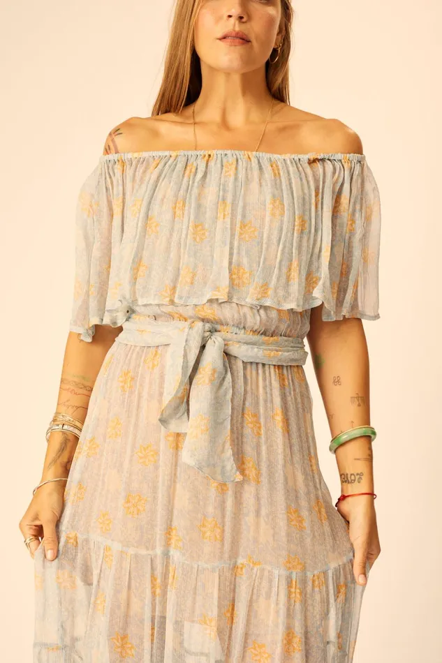 Naomi Dress With Sash Snowflake Tangerine Women Natalie Martin Dresses