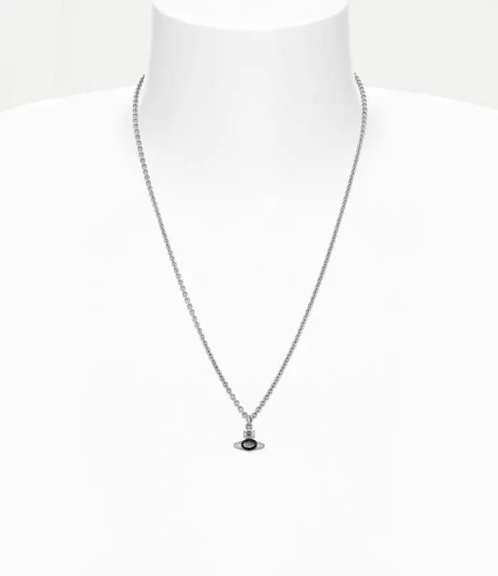 Necklaces Men Vivienne Westwood Man Allie Pendant Necklace In PlatinumBlackCz