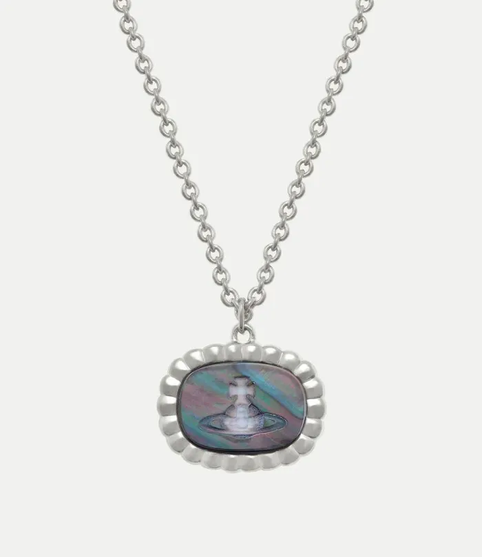 Necklaces Men Vivienne Westwood Man Denver Pendant Necklace In PlatinumGreyMop