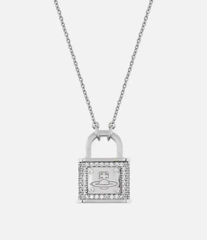 Necklaces Men Vivienne Westwood Man Fitzrovia Pendant Necklace In PlatinumWhiteCz Necklaces Men Vivienne Westwood Man Fitzrovia Pendant Necklace In PlatinumWhiteCz