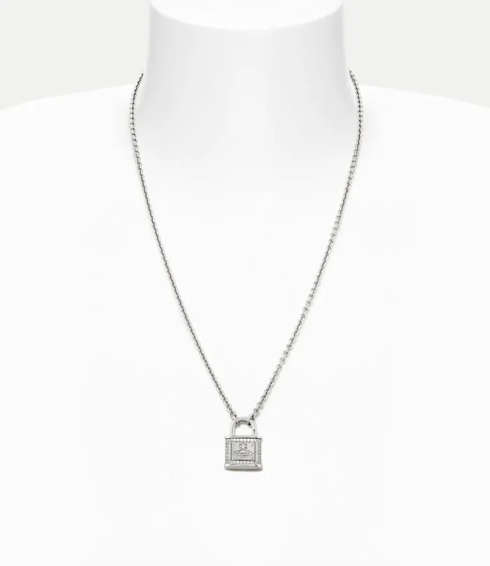 Necklaces Men Vivienne Westwood Man Fitzrovia Pendant Necklace In PlatinumWhiteCz