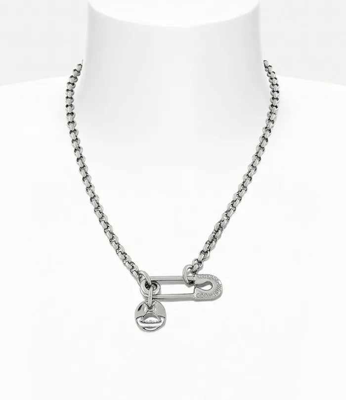 Necklaces Men Vivienne Westwood Man Imogene Necklace In Platinum