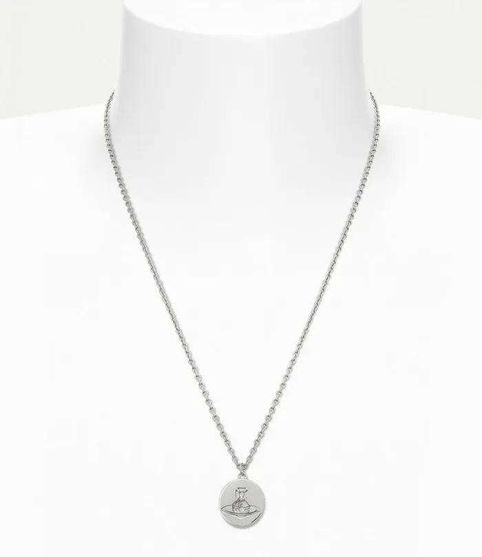 Necklaces Men Vivienne Westwood Man Janus Pendant Necklace In Platinum