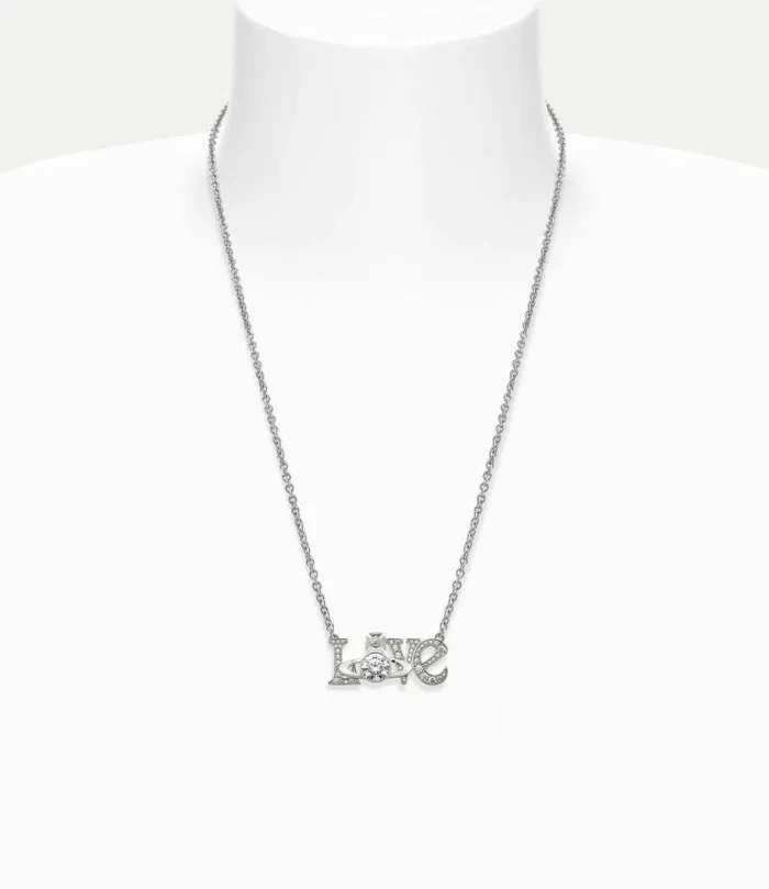 Necklaces Men Vivienne Westwood Man Roderico Pendant Necklace In PlatinumWhiteCz