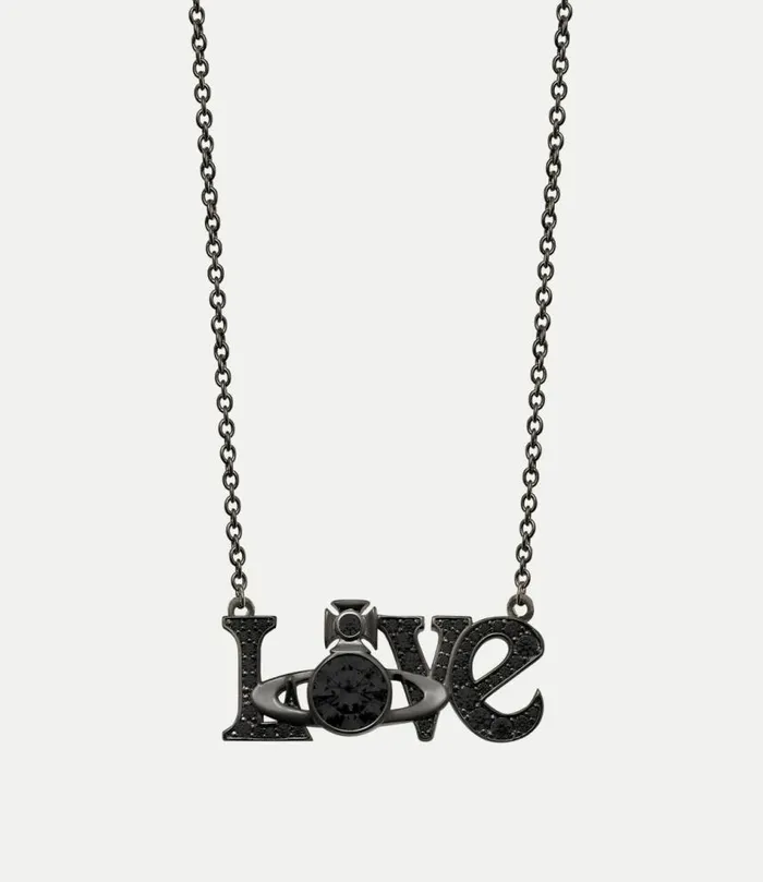 Necklaces Men Vivienne Westwood Man Roderico Pendant Necklace In RutheniumBlackCz Necklaces Men Vivienne Westwood Man Roderico Pendant Necklace In RutheniumBlackCz