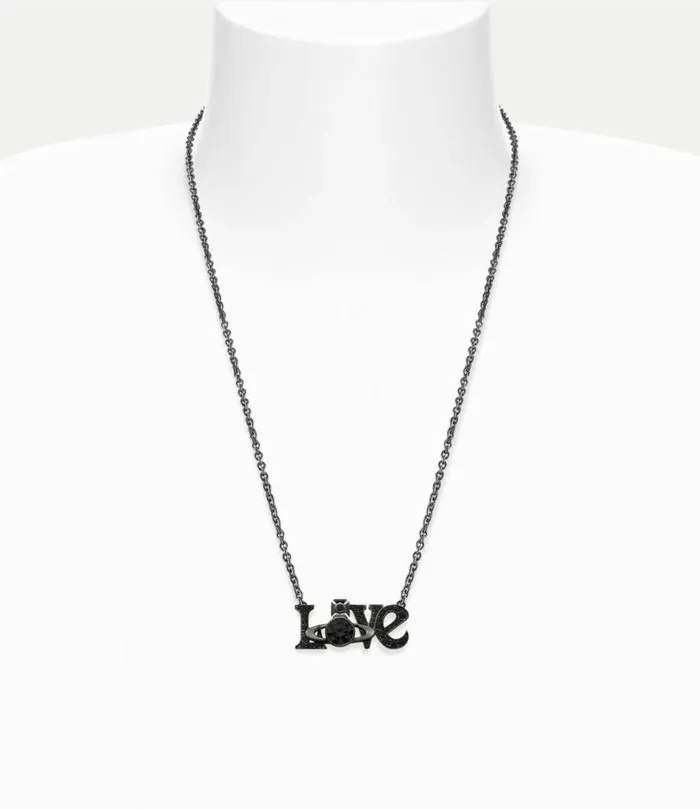 Necklaces Men Vivienne Westwood Man Roderico Pendant Necklace In RutheniumBlackCz
