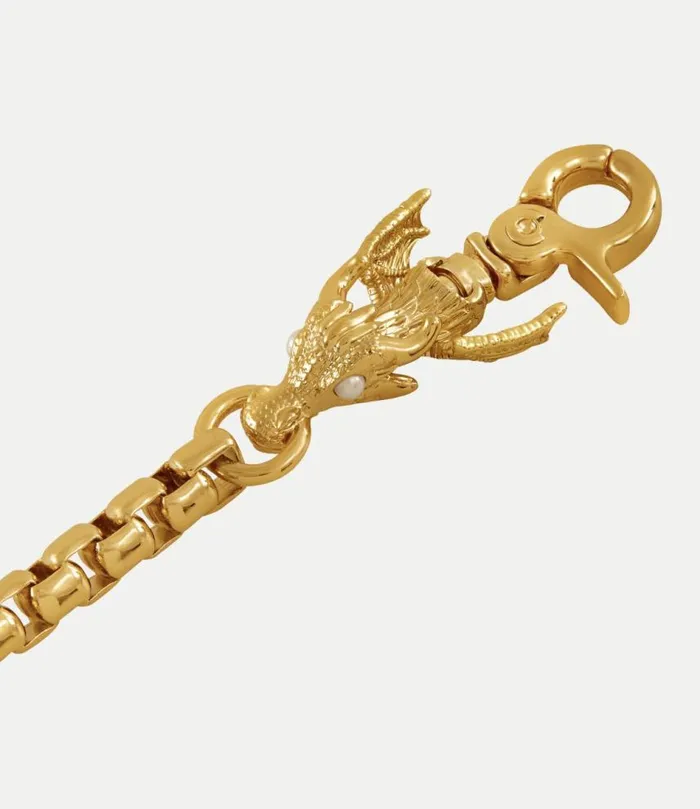 Necklaces Men Vivienne Westwood Man Roy Necklace In GoldCreamrosePearl
