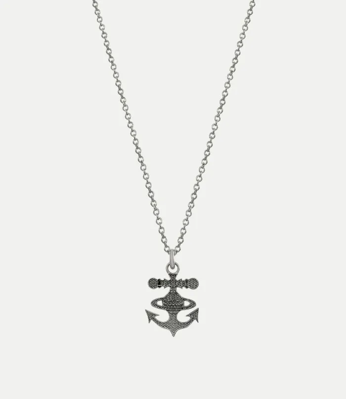 Necklaces Men Vivienne Westwood Man Wadim Anchor Pendant Necklace In AntiquePlatinumPlatinum Necklaces Men Vivienne Westwood Man Wadim Anchor Pendant Necklace In AntiquePlatinumPlatinum