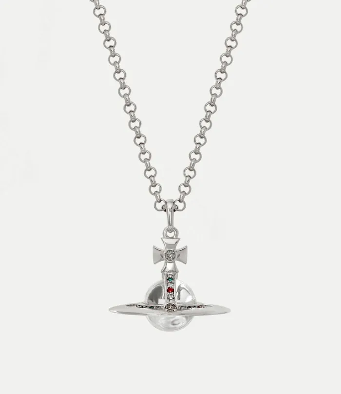 Necklaces WomenMen Vivienne Westwood New Small Orb Pendant Necklace In Platinum