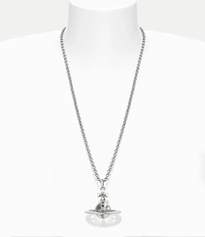 Necklaces WomenMen Vivienne Westwood New Small Orb Pendant Necklace In Platinum