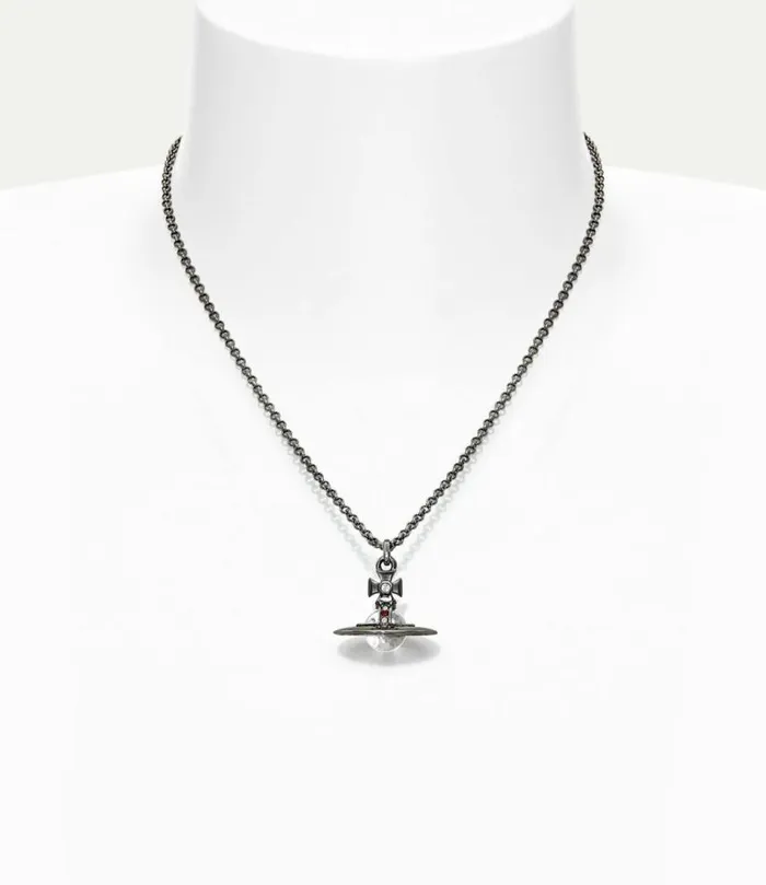 Necklaces WomenMen Vivienne Westwood New Tiny Orb Pendant Necklace In Ruthenium