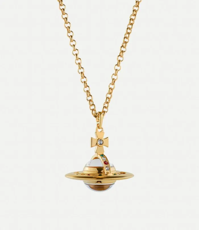 Necklaces WomenMen Vivienne Westwood Orb Watch Pendant In Gold
