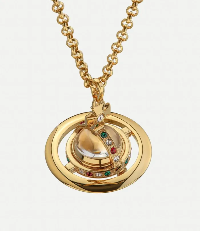 Necklaces WomenMen Vivienne Westwood Orb Watch Pendant In Gold