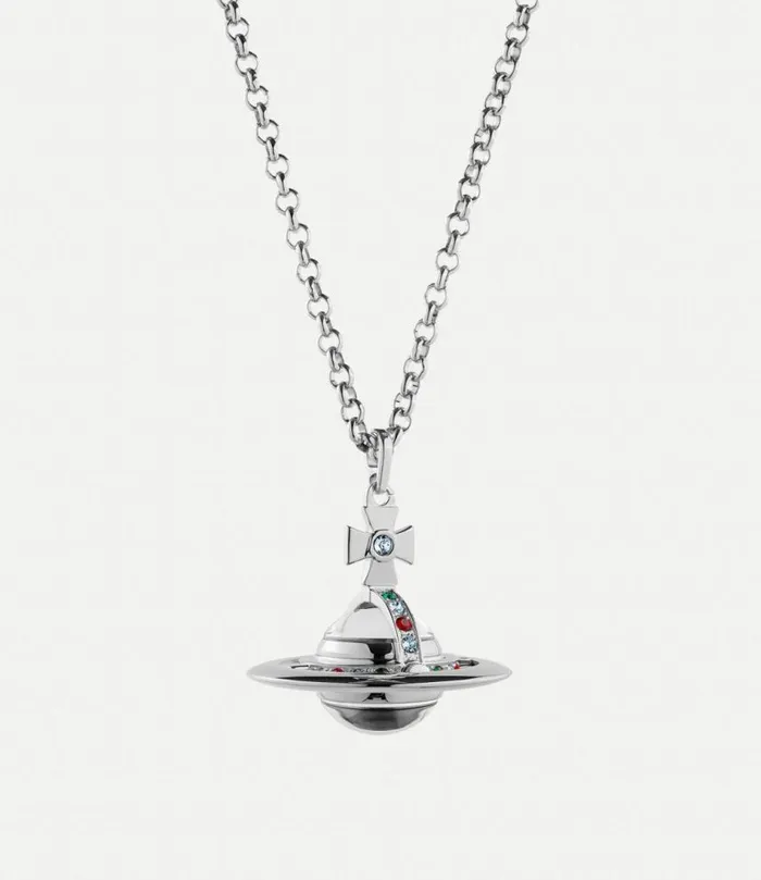Necklaces WomenMen Vivienne Westwood Orb Watch Pendant Necklace In Silver