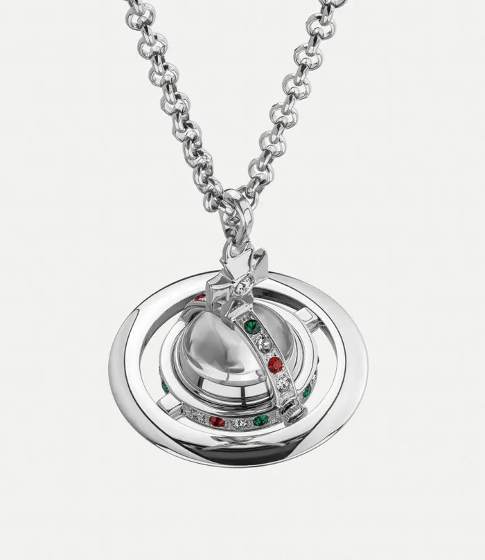 Necklaces WomenMen Vivienne Westwood Orb Watch Pendant Necklace In Silver