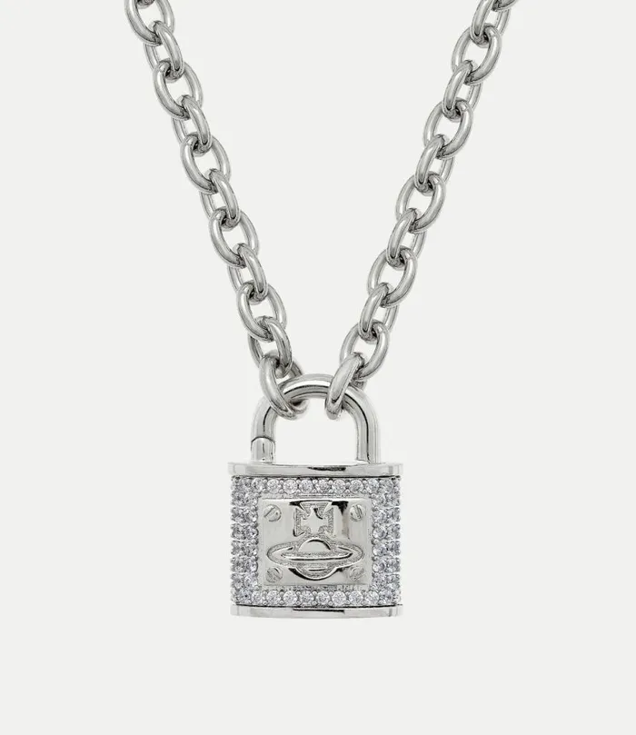 Necklaces WomenMen Vivienne Westwood Penina Pendant Necklace In PlatinumWhiteCz Necklaces WomenMen Vivienne Westwood Penina Pendant Necklace In PlatinumWhiteCz