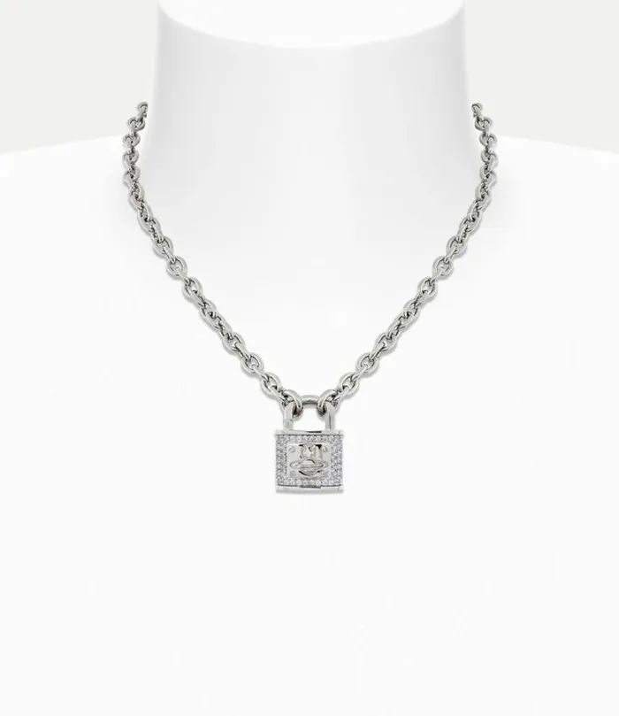 Necklaces WomenMen Vivienne Westwood Penina Pendant Necklace In PlatinumWhiteCz