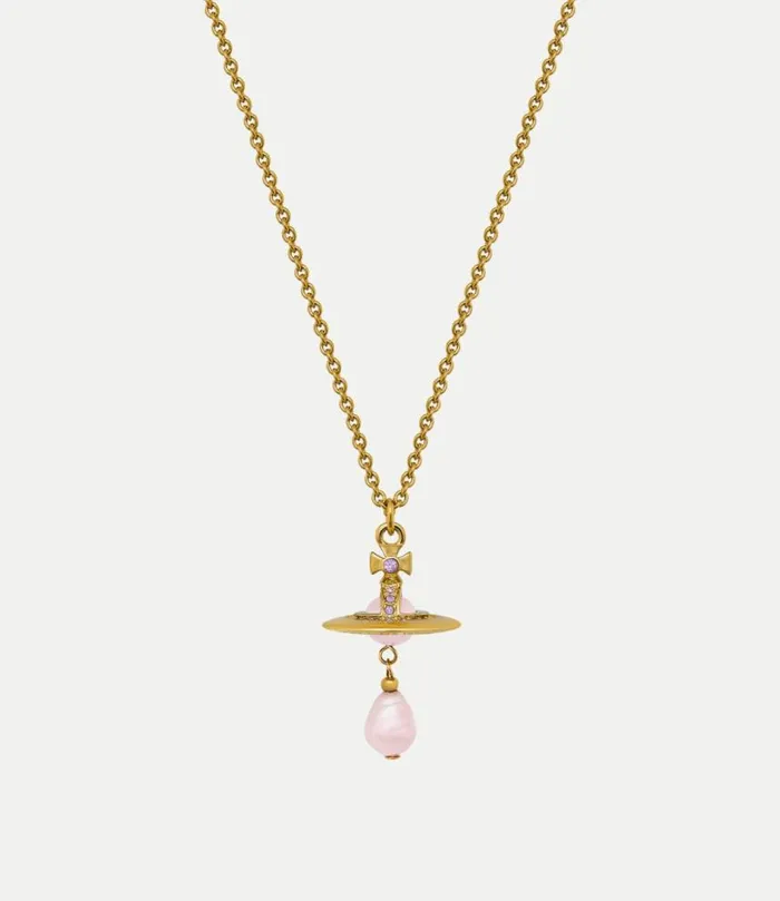 Necklaces Women Vivienne Westwood Aleksa Pendant Necklace In GoldLightAmethystCrystalRosalinePearl Necklaces Women Vivienne Westwood Aleksa Pendant Necklace In GoldLightAmethystCrystalRosalinePearl