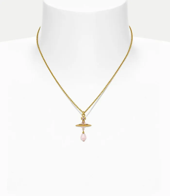 Necklaces Women Vivienne Westwood Aleksa Pendant Necklace In GoldLightAmethystCrystalRosalinePearl